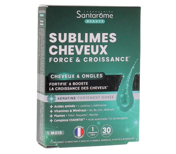 Sublimes cheveux force & croissance Santarome - boîte de 30 comprimés - image 1