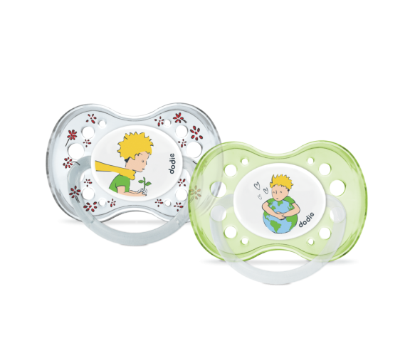 Sucettes anatomiques +18 mois édition limitée Le Petit Prince Dodie - lot de 2 sucettes