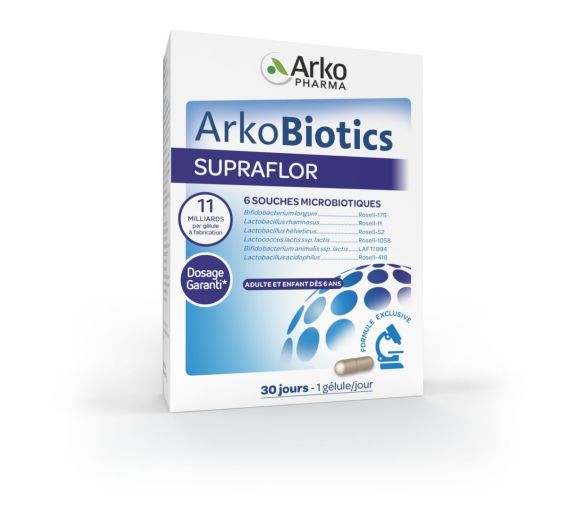 Supraflor ferments lactiques adultes & enfants Arkopharma - boite de 30 gélules - image 1