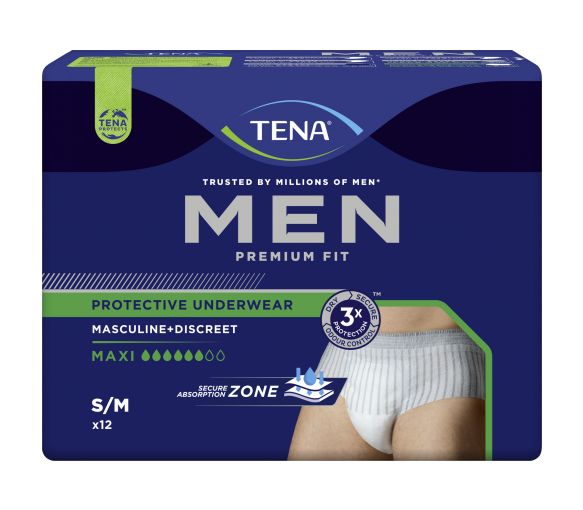 Men Premium fit maxi taille S/M Tena - sachet de 12 protections de taille M 39-46 Tena - image 1