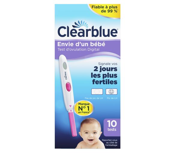 Test d'ovulation digital Clearblue - boite de 10 tests - image 1