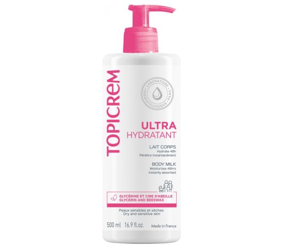 Ultra-Hydratant Lait corps Topicrem - flacon-pompe de 500 ml - image 1