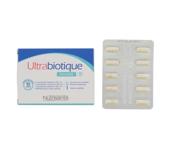 Ultrabiotique équilibre Nutrisanté - boite de 10 gélules