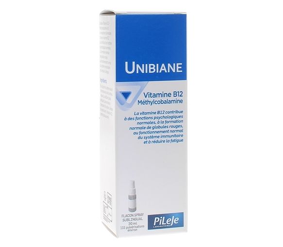 Unibiane vitamine B12 Pileje - Spray de 20 ml - image 1