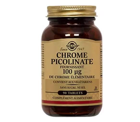 Chrome Picolinate 100 µg Solgar - pot de 90 tablets