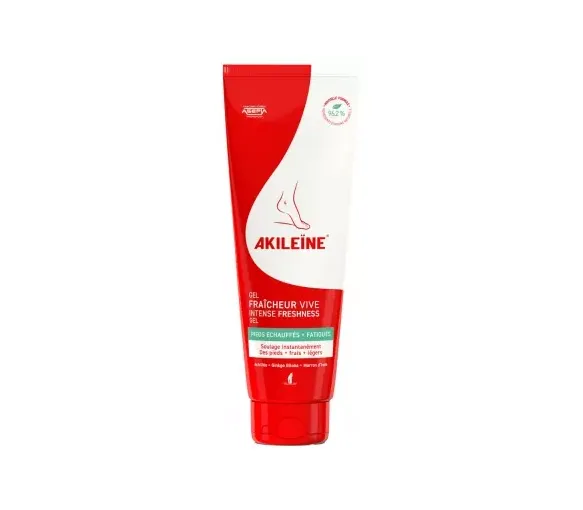 Gel fraîcheur vive pieds échauffés et fatigués Akileïne - tube de 125ml