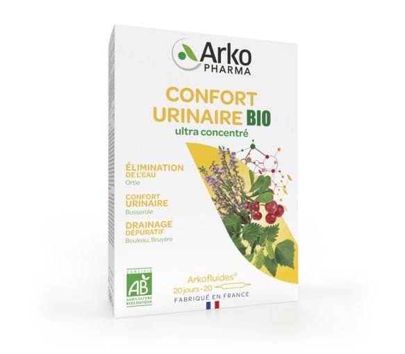Arkofluide Confort urinaire bio Arkopharma - boîte de 20 ampoules - image 1