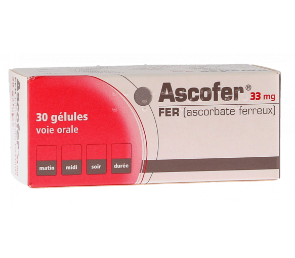 Ascofer 33mg gélule - boîte de 30 gelules - image 1