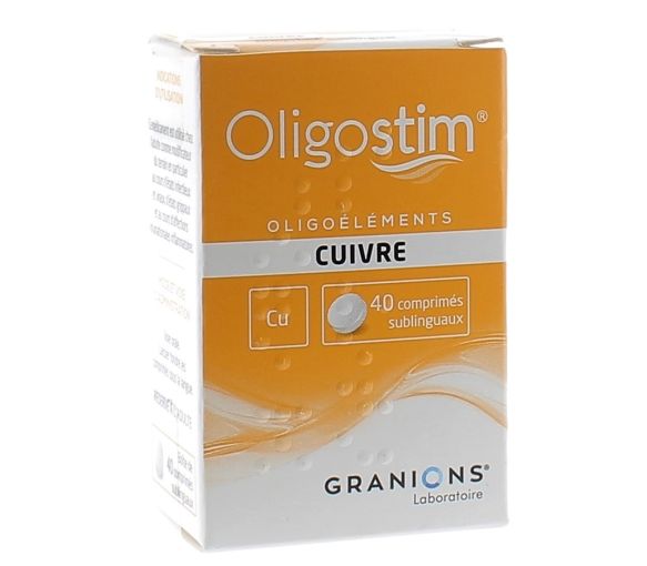 Oligostim Cuivre - boîte de 40 comprimés sublinguaux