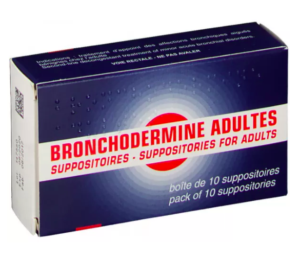 Bronchodermine dès 15 ans adultes – 10 suppositoires