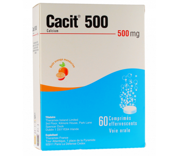 Cacit 500mg comprimé effervescent - boîte de 60 comprimés - image 1