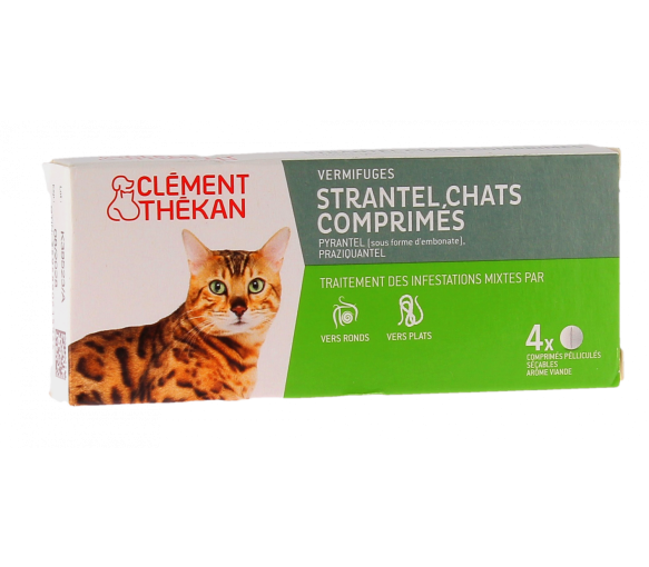 Strantel chats comprimé Clément Thékan - boite de 4 comprimés - image 1