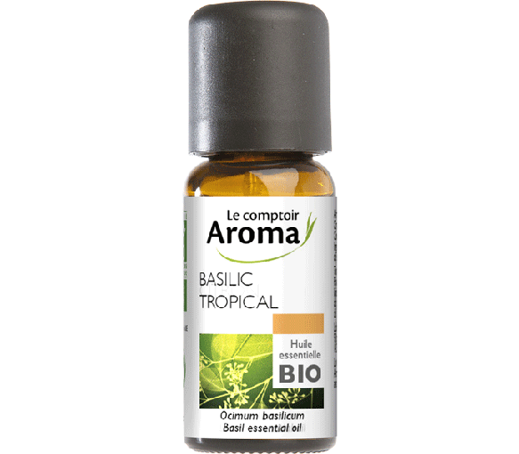 Huile essentielle de Basilic tropical bio Le Comptoir Aroma - flacon de 10 ml