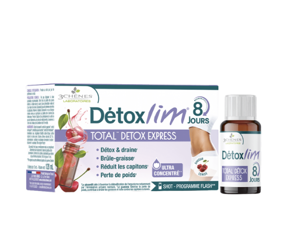 Détoxlim total detox express 8 jours cerise 3 chênes - flacon de 120ml
