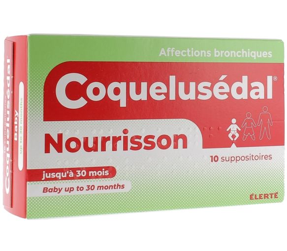 Coquelusédal nourrisson suppositoire - boite de 10 suppositoires