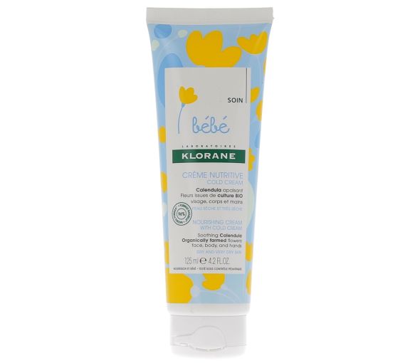 Crème nutritive cold cream Klorane Bébé - Tube de 125 ml - image 1