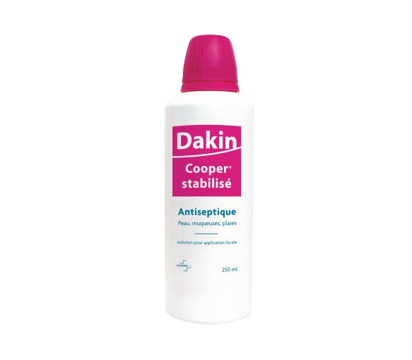 Dakin Cooper stabilisé – application locale, flacon 250 ml