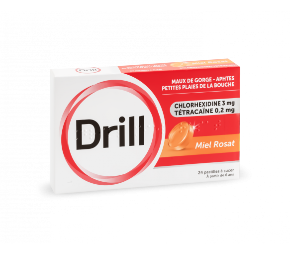 Drill miel rosat pastille à sucer - boîte de 24 pastilles - image 1