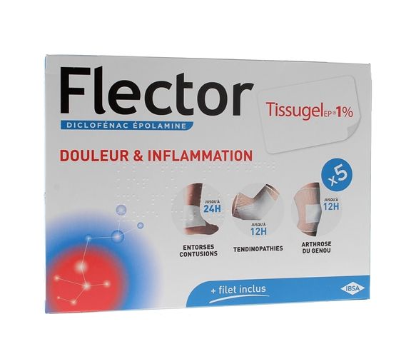 Flector Tissugel 1% EP - 5 emplâtres médicamenteux