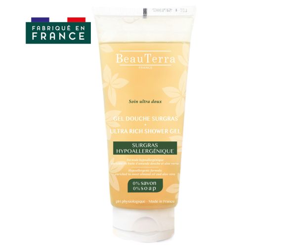 Gel Douche Surgras hypoallergénique Beauterra - tube de 200ml