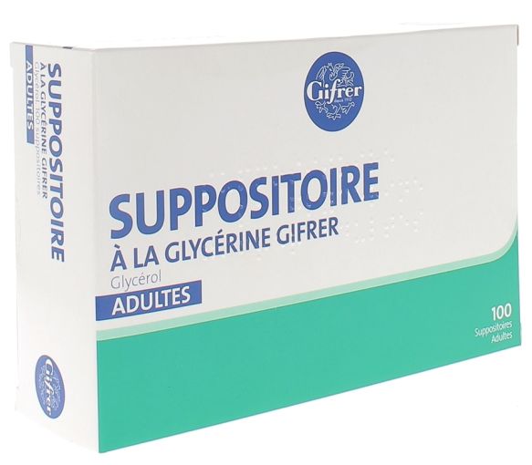 Suppositoires à la glycérine Gifrer - boîte de 100 suppositoires