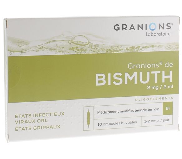 Granions de Bismuth solution buvable en ampoule - boite de 10 ampoules buvables