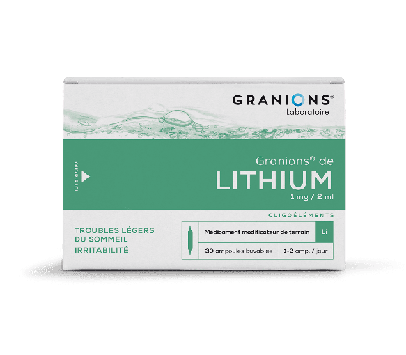 Granions de Lithium 1mg - 30 ampoules de 2ml