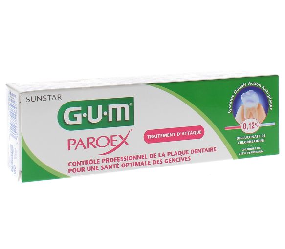 Paroex dentifrice traitement d'attaque plaque dentaire Gum - tube de 75 ml - image 1