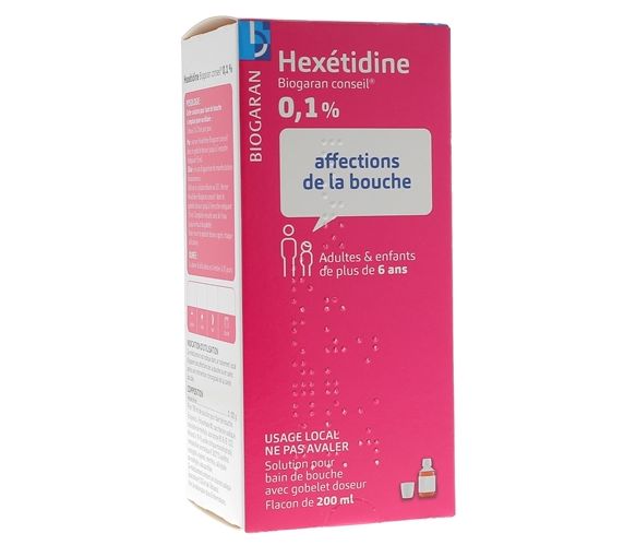 Hexétidine Biogaran conseil 0,1% - flacon de 200 ml