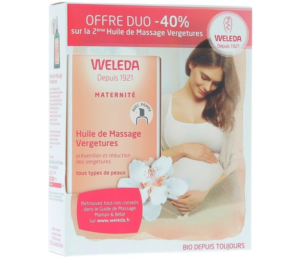 Huile de massage vergetures Weleda - Lot de 2 flacons de 100 ml - image 1