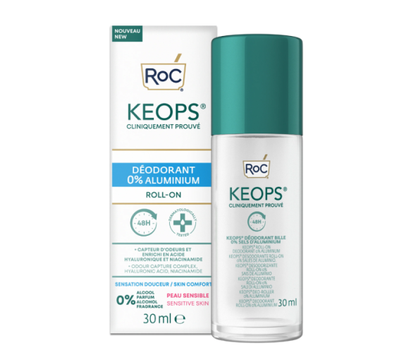 Keops Déodorant à bille 0% d'aluminium RoC - roll-on de 30ml - image 1
