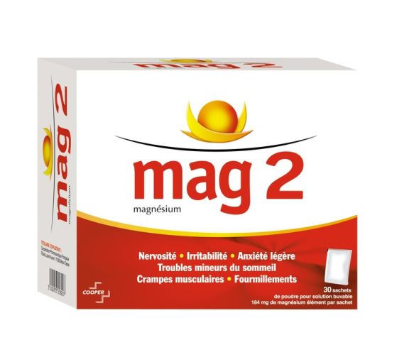 Mag 2 poudre pour solution buvable en sachet - boîte de 30 sachets