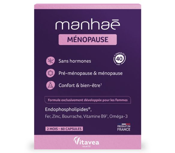 Manhaé féminité ménopause Vitavea - boite de 60 capsules