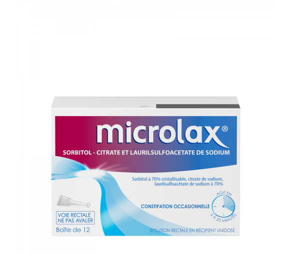 Microlax constipations occasionnelles – 12 pipettes de 5 ml