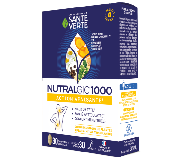 Nutralgic 1000 action apaisante Santé verte - boîte de 30 comprimés - image 1