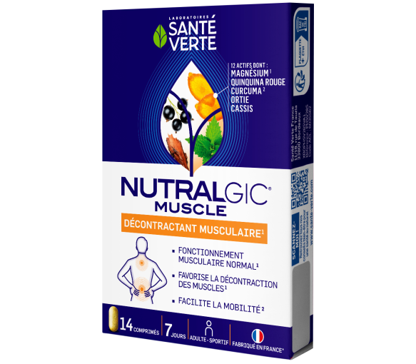 Nutralgic muscle Décontractant musculaire Santé verte - boite de 14 comprimés