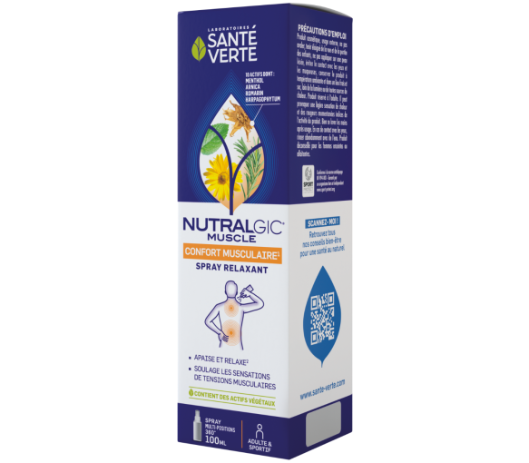 Nutralgic muscle Spray relaxant confort musculaire Santé Verte - spray de 100 ml