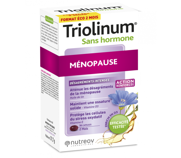 Triolinum sans hormone ménopause intensive Nutreov - boîte de 56 capsules
