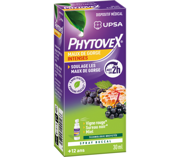 Phytovex maux de gorge intenses Upsa - spray de 30ml