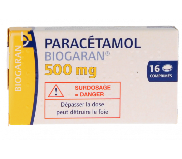 Paracétamol Biogaran 500mg - boite de 16 comprimés - image 1