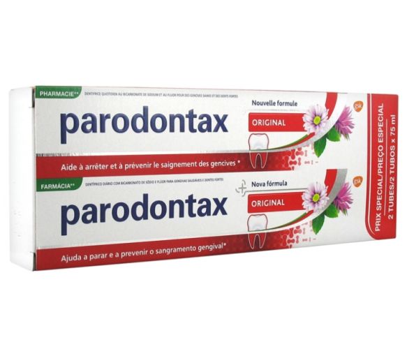 Parodontax dentifrices fluor saignement gencives - 2 tubes de 75 ml