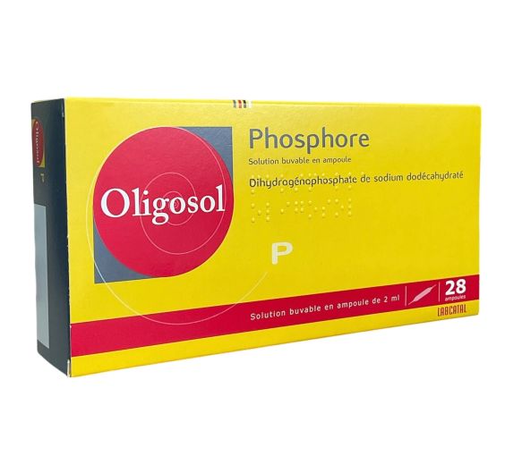 Phosphore dihydrogénophosphate de sodium dodécahydraté solution buvable en ampoule Oligosol - 28 ampoules de 2ml - image 1