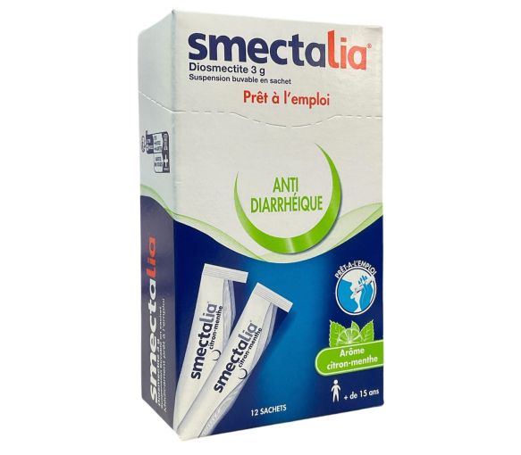 Smectalia 3 g goût citron menthe – 12 sachets - image 1