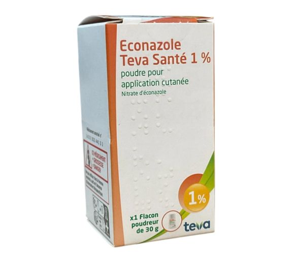 Econazole 1% poudre Teva - flacon poudreur de 30g - image 1