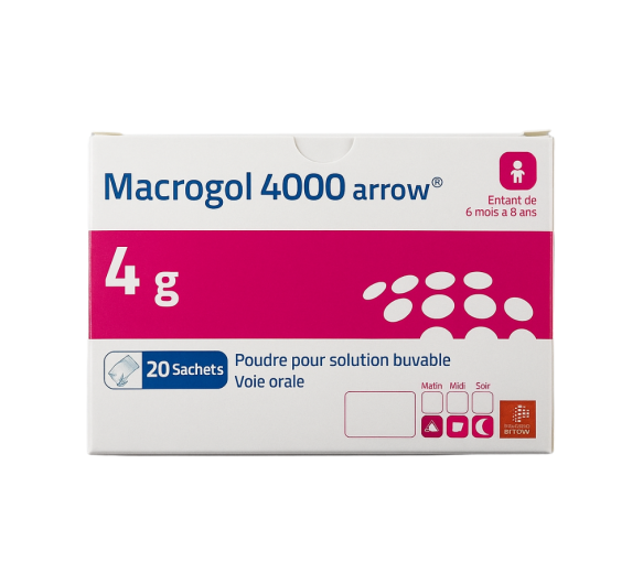 Macrogol 4000 Arrow enfants 4 g – 20 sachets