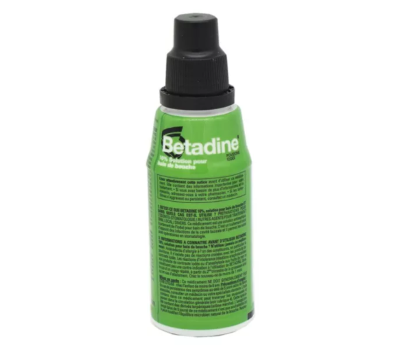 Bétadine 10% solution pour bain de bouche - flacon de 125ml