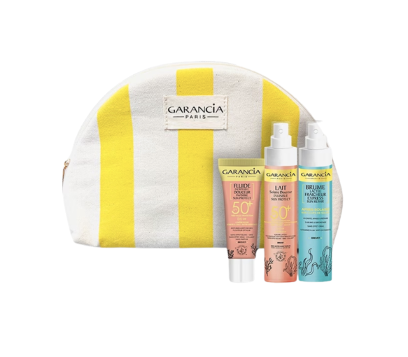 Trousse de voyage vos indispensables solaires Garancia - 1 trousse de 3 produits