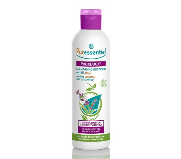 Puressentiel Pouxdoux shampooing quotidien bio - flacon de 200 ml