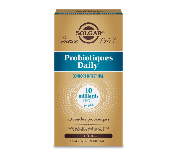 Probiotiques Daily Solgar - boite de 30 gélules - image 1