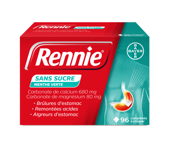 Rennie menthe verte sans sucre comprimé - boite de 96 comprimés - image 1